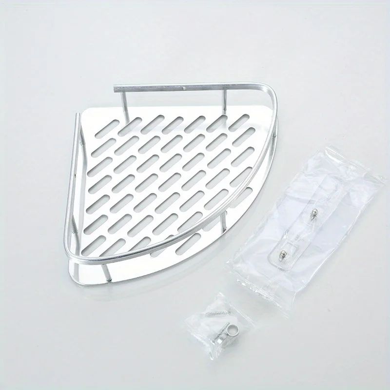 Deluxe Corner Tension Shower Caddy  Stainless Steel Wall Corner Shelf Organizer 7