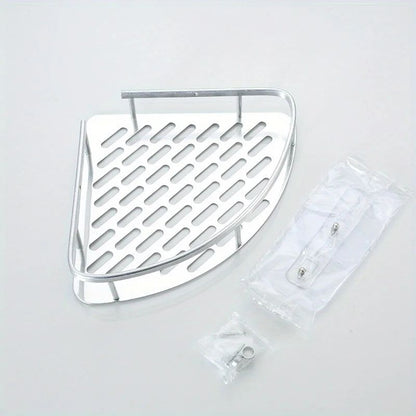 Deluxe Corner Tension Shower Caddy  Stainless Steel Wall Corner Shelf Organizer 7
