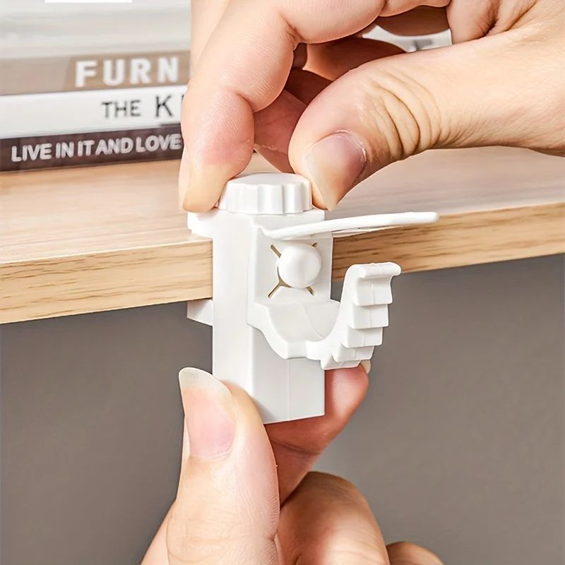 SpaceSaving NoDrill Curtain Rod Bracket Set 1
