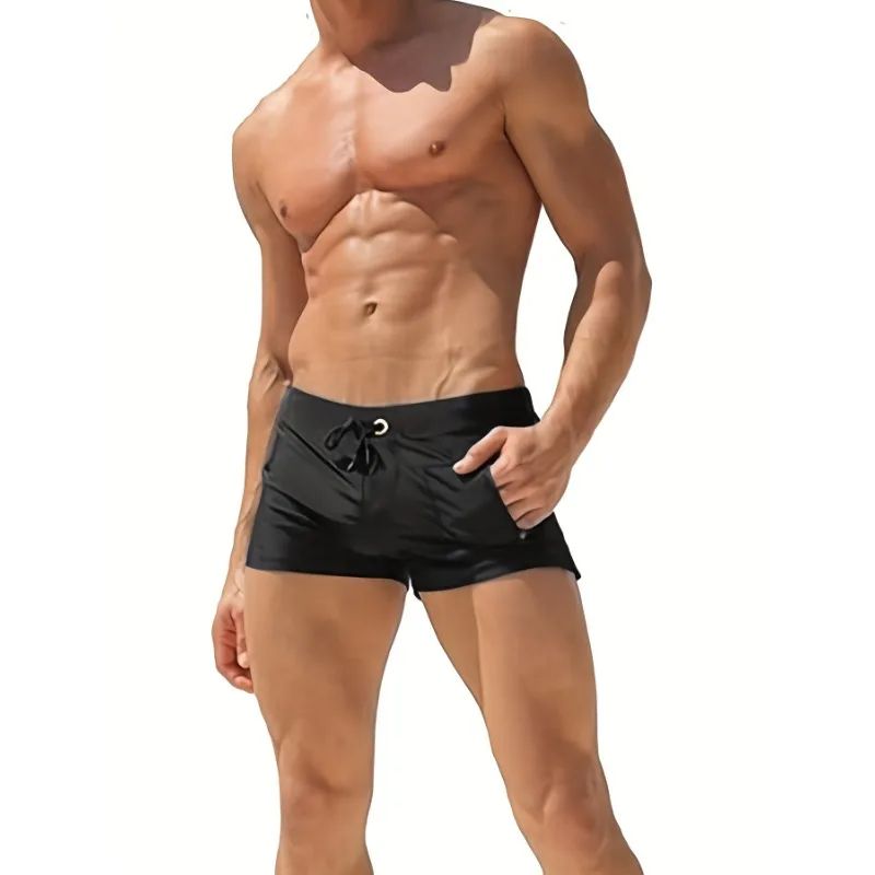 Performance QuickDry Mens Swim Trunks  Lightweight Beach Shorts With Zipper Pocket  Drawstring Wais
