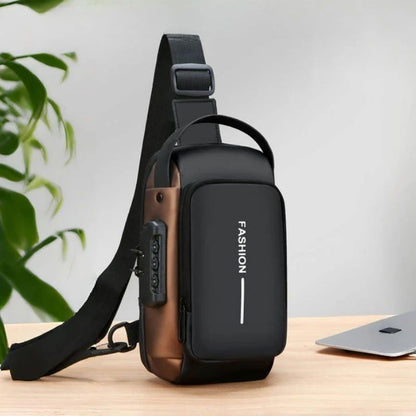 CompactSecure Mens AntiTheft Chest Bag  Durable Oxford Crossbody Sling For Travel  Motorcycle Use 5