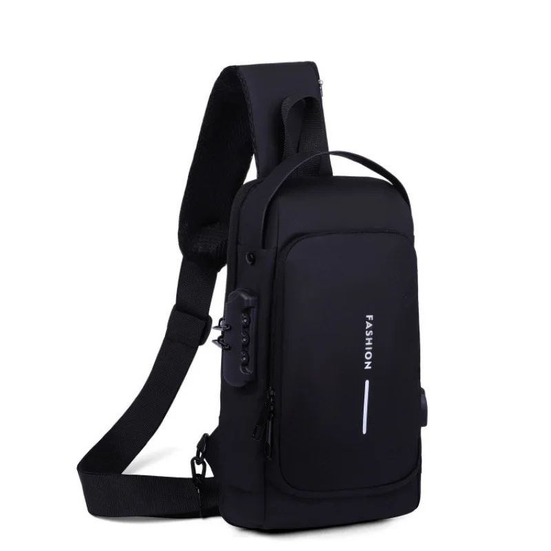CompactSecure Mens AntiTheft Chest Bag  Durable Oxford Crossbody Sling For Travel  Motorcycle Use 7