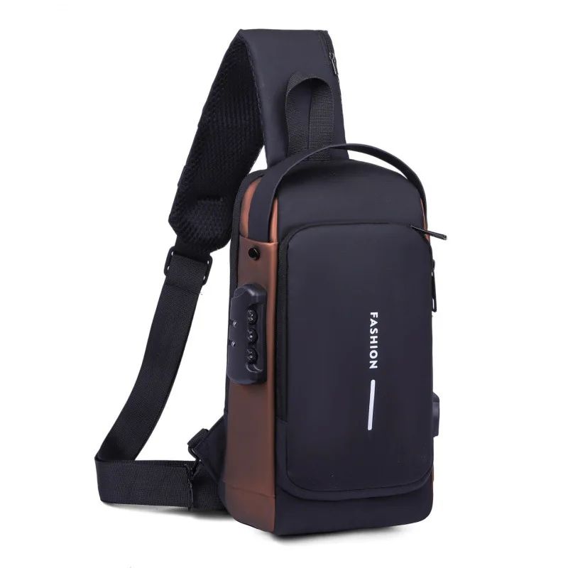 CompactSecure Mens AntiTheft Chest Bag  Durable Oxford Crossbody Sling For Travel  Motorcycle Use 8