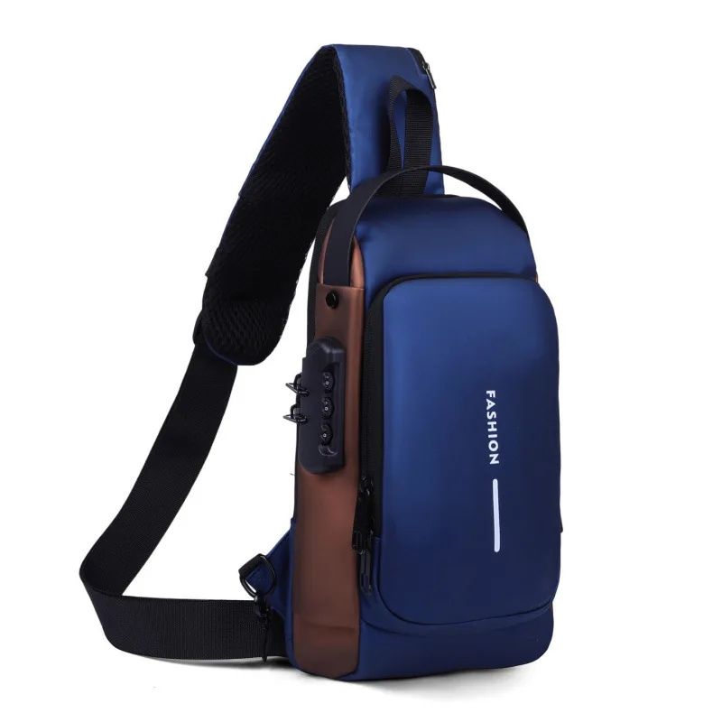 CompactSecure Mens AntiTheft Chest Bag  Durable Oxford Crossbody Sling For Travel  Motorcycle Use 9