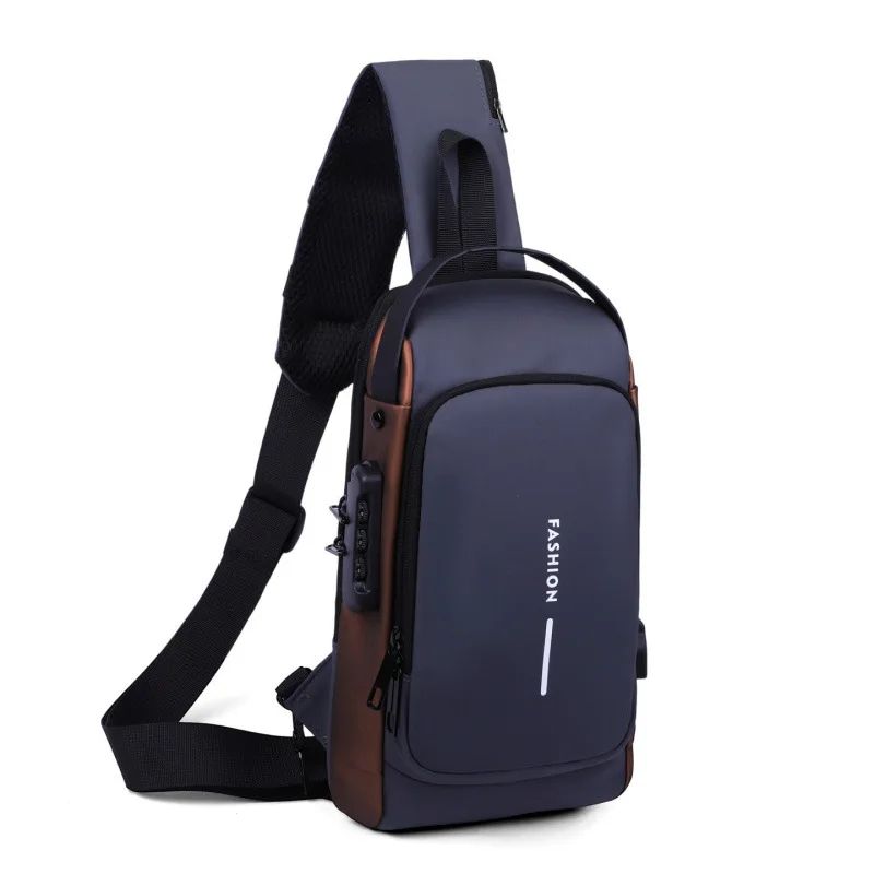 CompactSecure Mens AntiTheft Chest Bag  Durable Oxford Crossbody Sling For Travel  Motorcycle Use 6