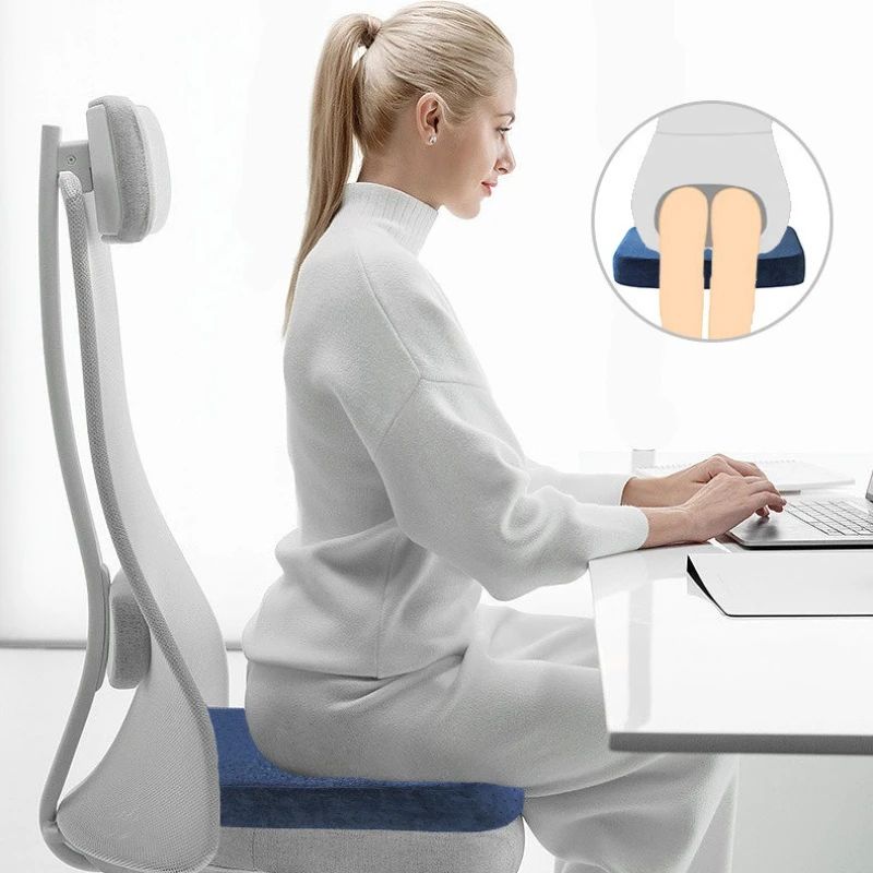 ComfortTail Ergonomic Memory Foam Office Cushion  Tailbone  Hemorrhoid Relief Seat Pad 1
