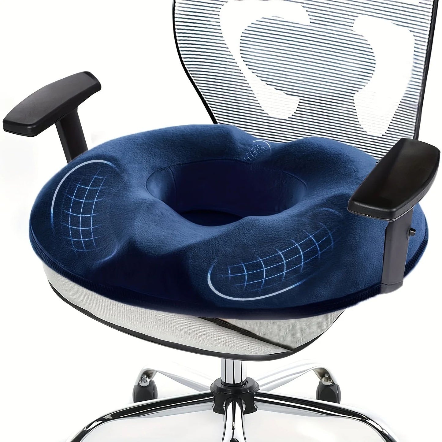 Orthopedic Memory Foam Coccyx Seat Cushion – Tailbone & Hemorrhoid Relief Pillow