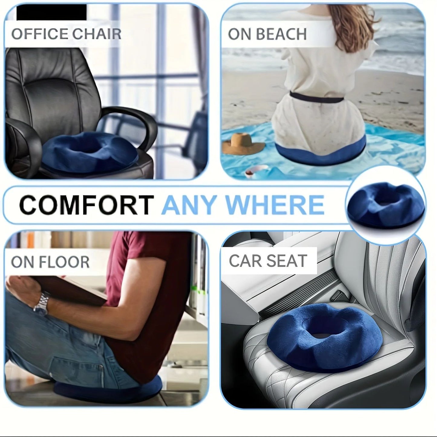 Orthopedic Memory Foam Coccyx Seat Cushion  Tailbone  Hemorrhoid Relief Pillow 1