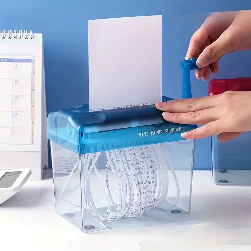 Compact CrossCut Paper Shredder For A4A6 Documents  Manual Quiet  SpaceSaving Office Shredder 1