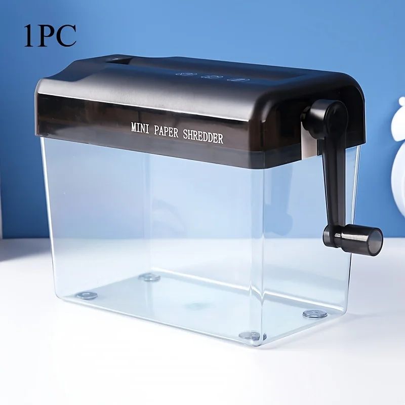 Compact CrossCut Paper Shredder For A4A6 Documents  Manual Quiet  SpaceSaving Office Shredder 6