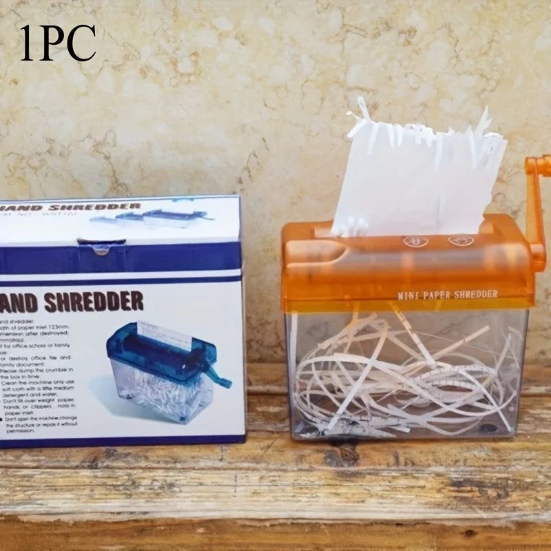 Compact CrossCut Paper Shredder For A4A6 Documents  Manual Quiet  SpaceSaving Office Shredder 8
