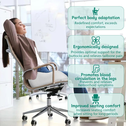 ErgoRelief Memory Foam Coccyx Seat Cushion 5