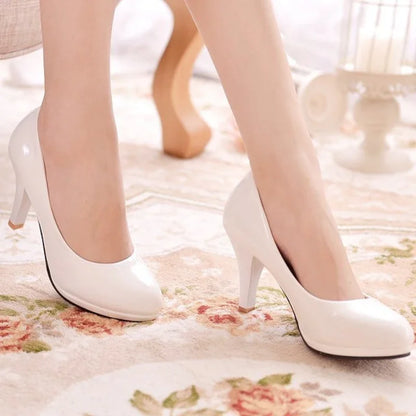 White Wedding Shoes For Women High Heels Fashion Party Pumps Footwear 1