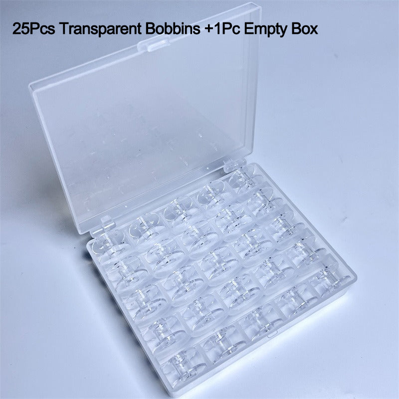 Spools Empty Bobbins Storage Box Plastic Sewing Machine Bobbin Case Knitting Needle Organiser For S 4