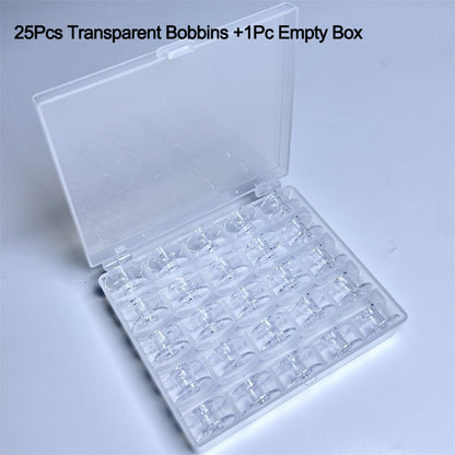 Spools Empty Bobbins Storage Box Plastic Sewing Machine Bobbin Case Knitting Needle Organiser For S 4