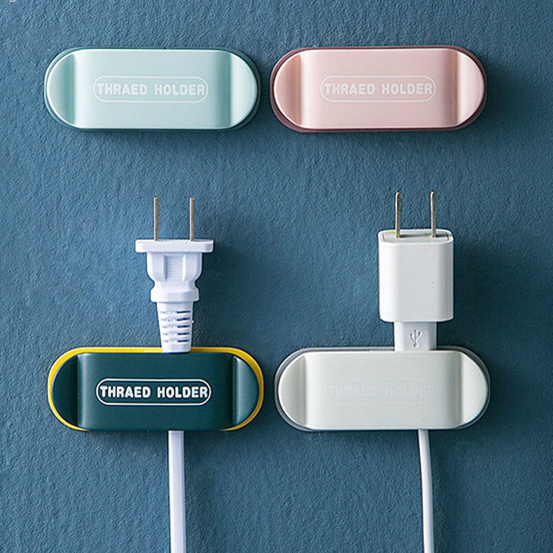 Clamp Cable Plugs Organizer Wire Clips Holder PunchFree Adapter Device Fixing Hook Retainer Thread  2