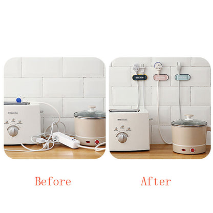 Clamp Cable Plugs Organizer Wire Clips Holder PunchFree Adapter Device Fixing Hook Retainer Thread  4