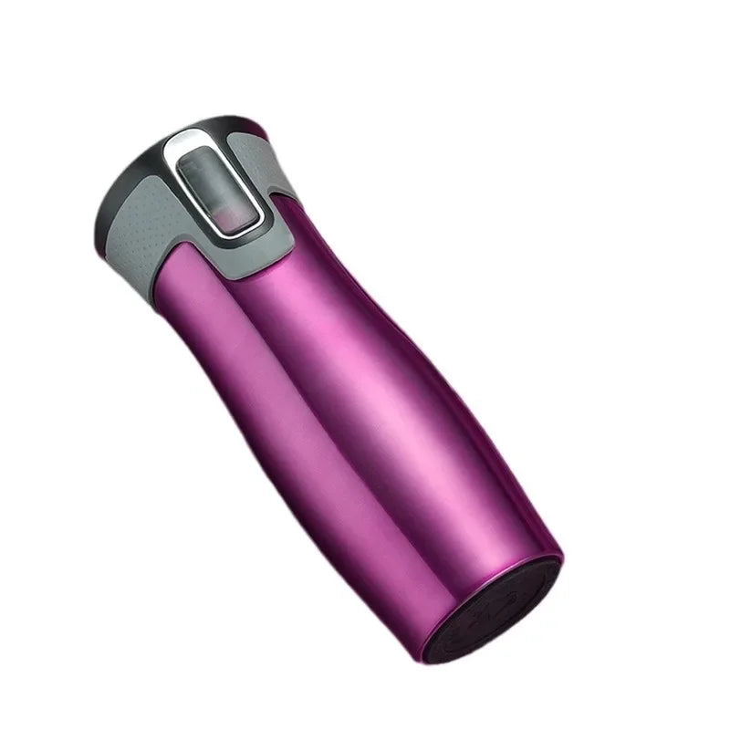 Vacuum Flask Thermoses with Easy Clean Lid, 20Oz One-touch Water West Loop Insulated Stainless Steel Travel Mug