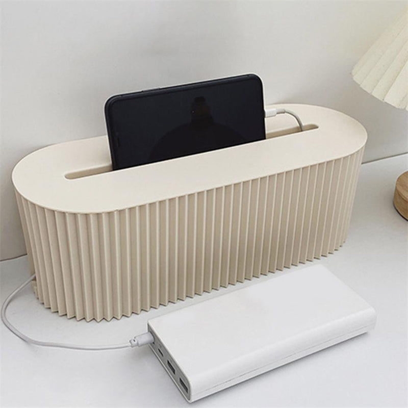 Nordic Plug Board Storage Box Cable Organizer Desktop Data Line Holder 2