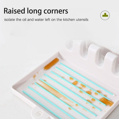 Nonslip Spoons Pad Kitchen Spoon Holders Plastic Chopsticks Holder Organizer 4
