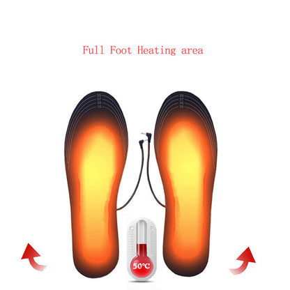 USB Electric Heated Insoles Thermal EVA Mat Feet Warmer Washable Can Be Cut For Shoes Warming Foot  3