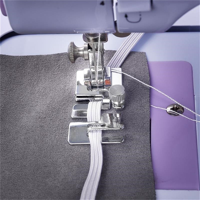 Domestic Sewing Machine Foot Presser Elastic Cord Band Rolled Hem Feet For Stretch Fabric 1