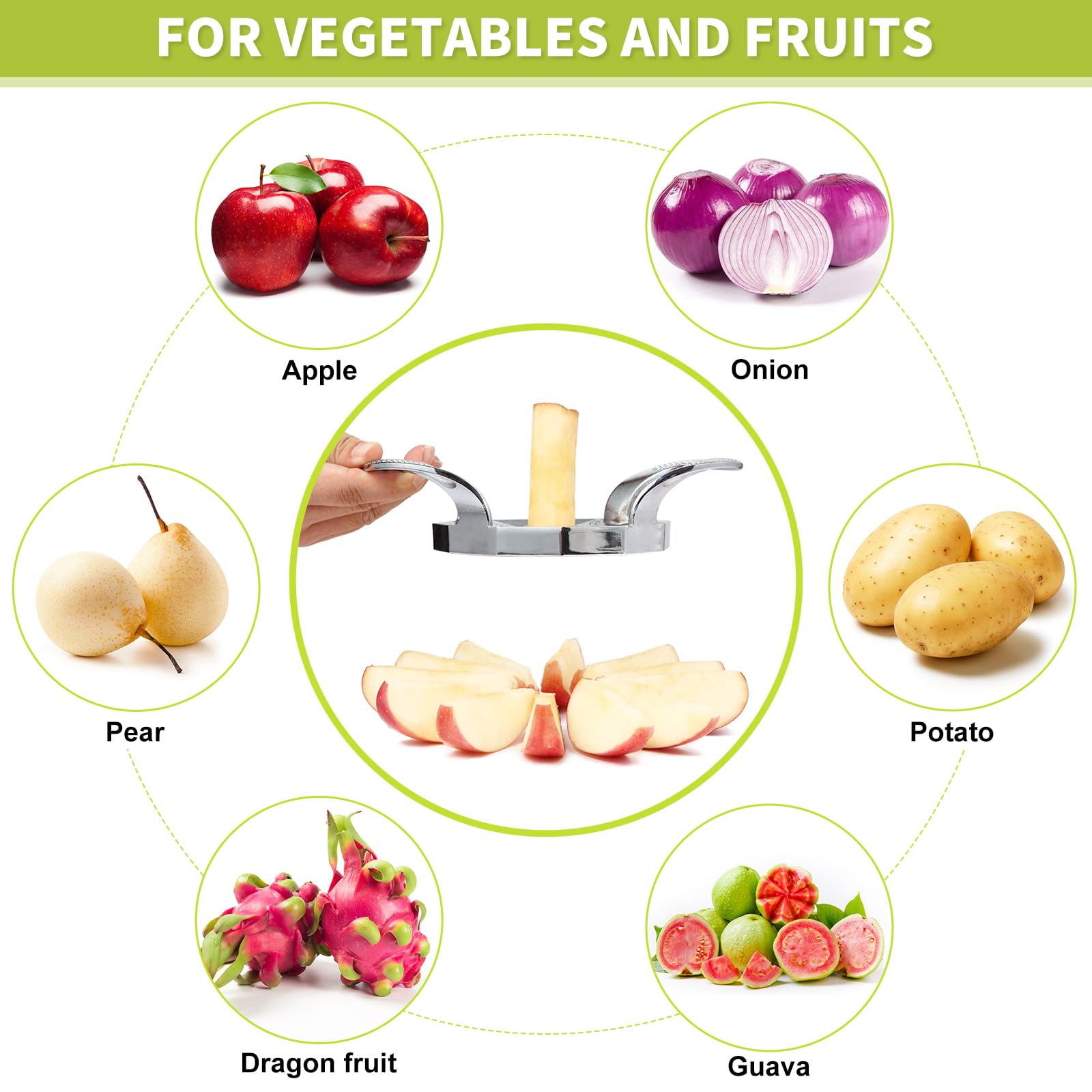 Stainless Steel Blades Apple Slicer Ultra Sharp Fruit Cutter Tools Kitchen Accessories Easy Corer A 2