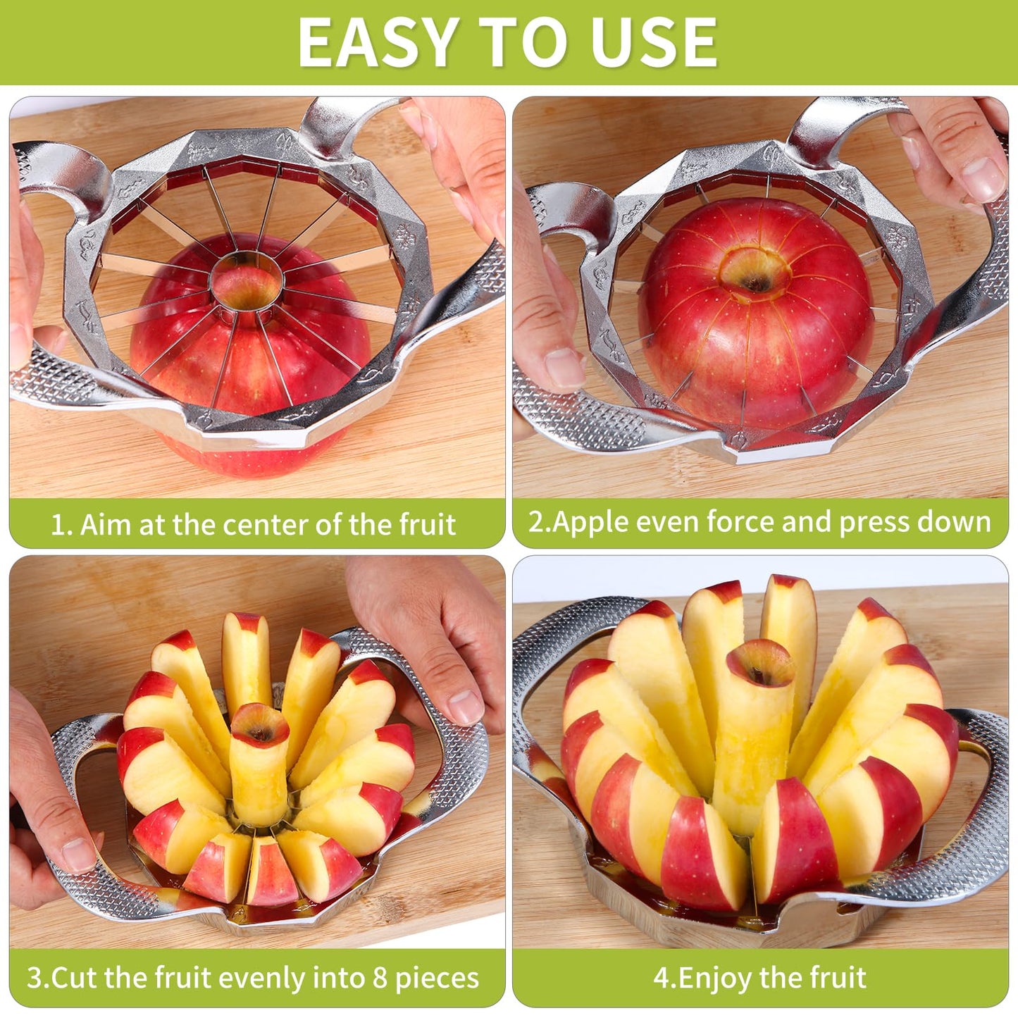 Stainless Steel Blades Apple Slicer Ultra Sharp Fruit Cutter Tools Kitchen Accessories Easy Corer A 3