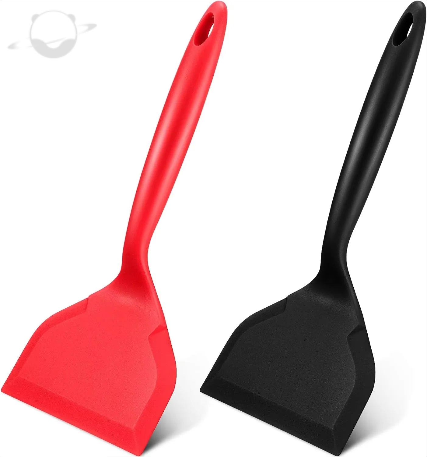 Flexible Silicone Shovel Turner for Nonstick Cookware, Wide Fish Spatula for Frying Eggs
