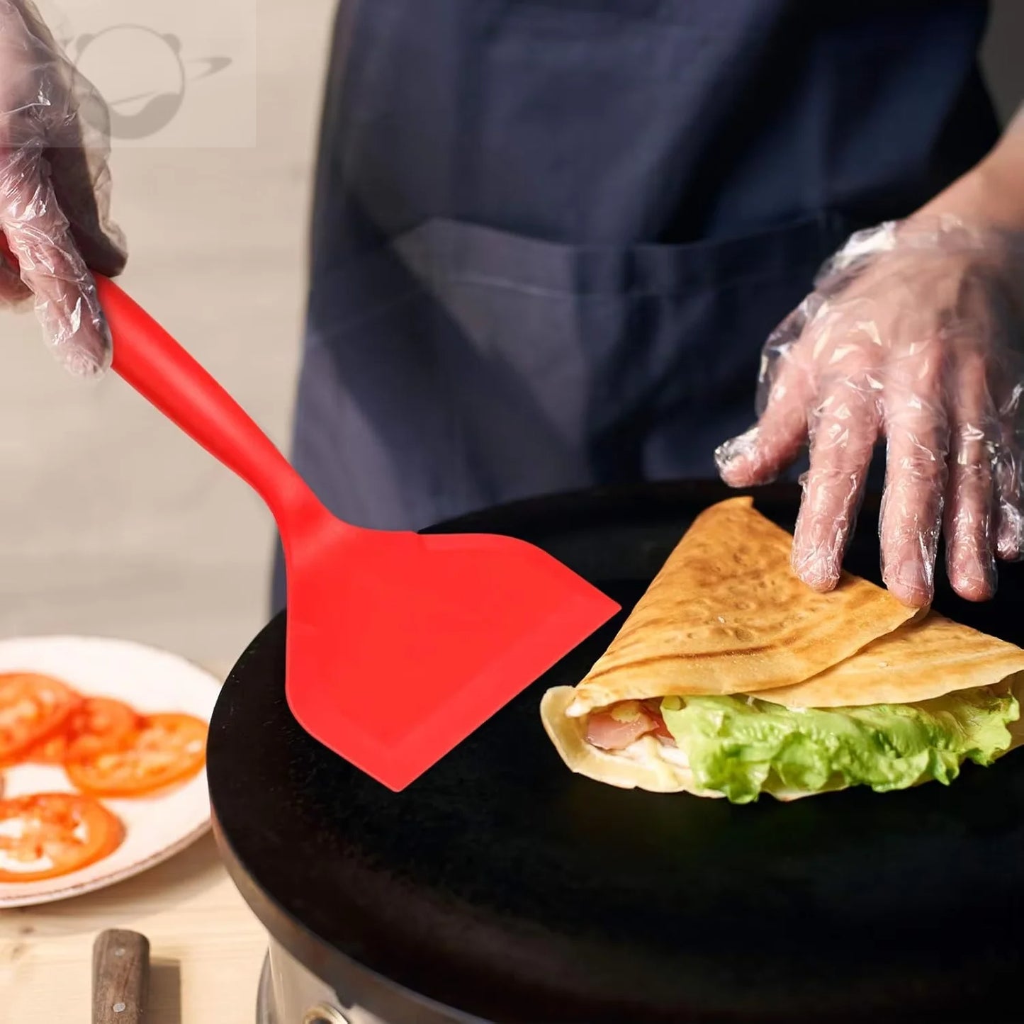 Flexible Silicone Shovel Turner For Nonstick Cookware Wide Fish Spatula For Frying Eggs 5
