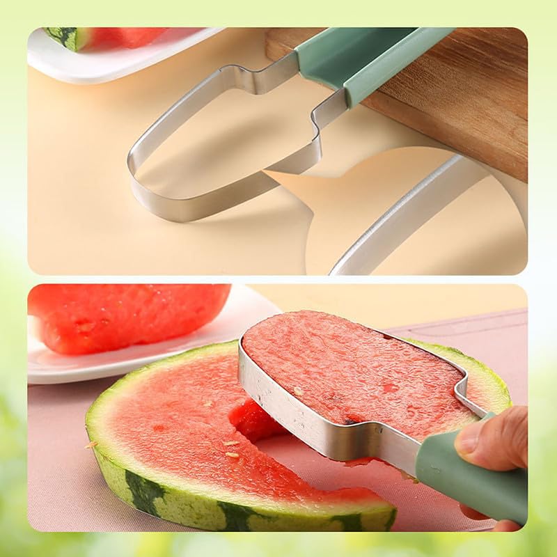 Watermelon Cutter Slicer Tool Stainless Steel Knife Fruit Cutter Popsicle Fork Kitchen Gadget For E 2