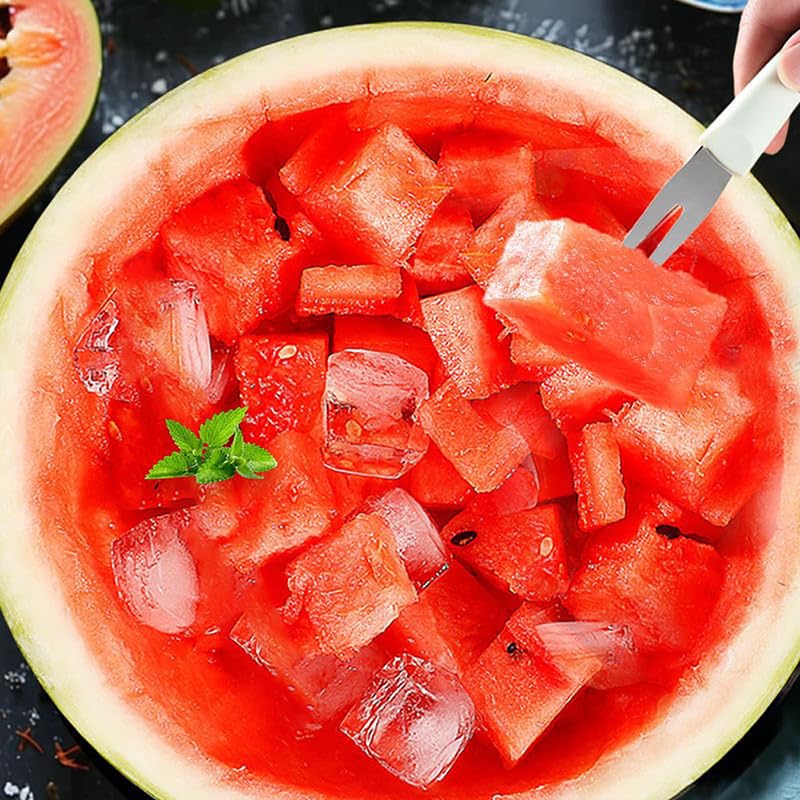 Watermelon Cutter Slicer Tool Stainless Steel Knife Fruit Cutter Popsicle Fork Kitchen Gadget For E 4
