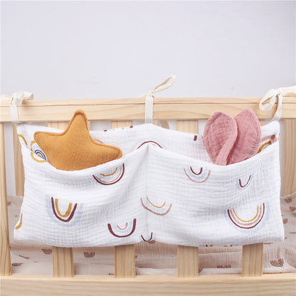Bedside Hanging Diaper Organizer Baby Crib Cot Caddy Pockets Storage Bag Diaper Nursery Toys 8