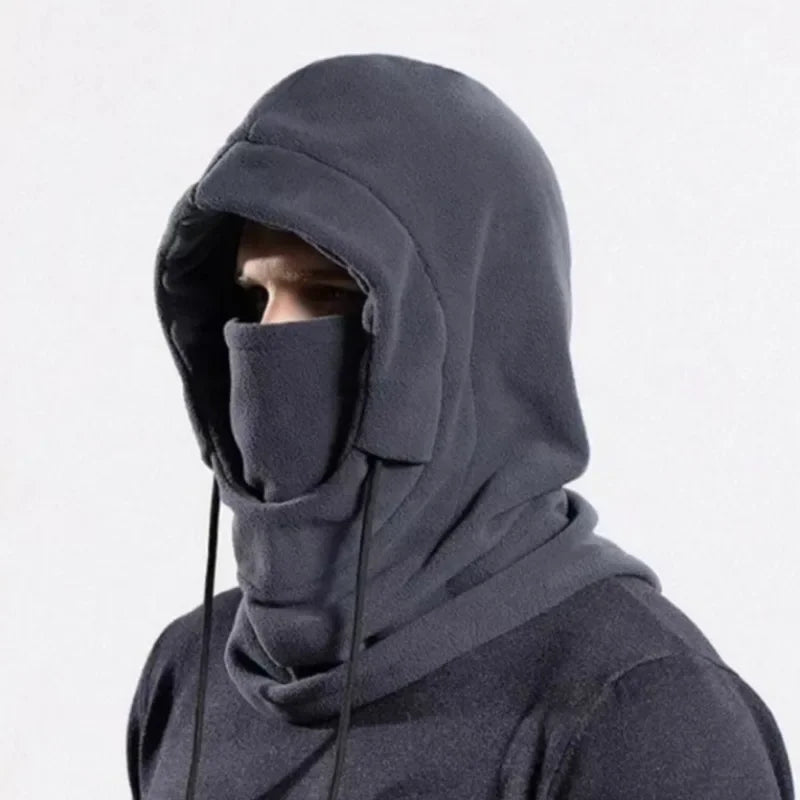 Winter Balaclava Hooded Scarf  Warm Neck Gaiter For Skiing Cycling Outdoor Activities  Black Pink K 2