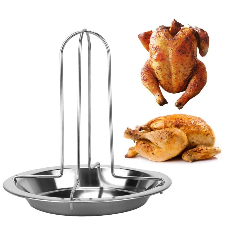 Outdoor Barbecue Tools, Stainless Steel Roast Chicken Grill for Kitchen, Outdoor Camping, Barbecue Grill