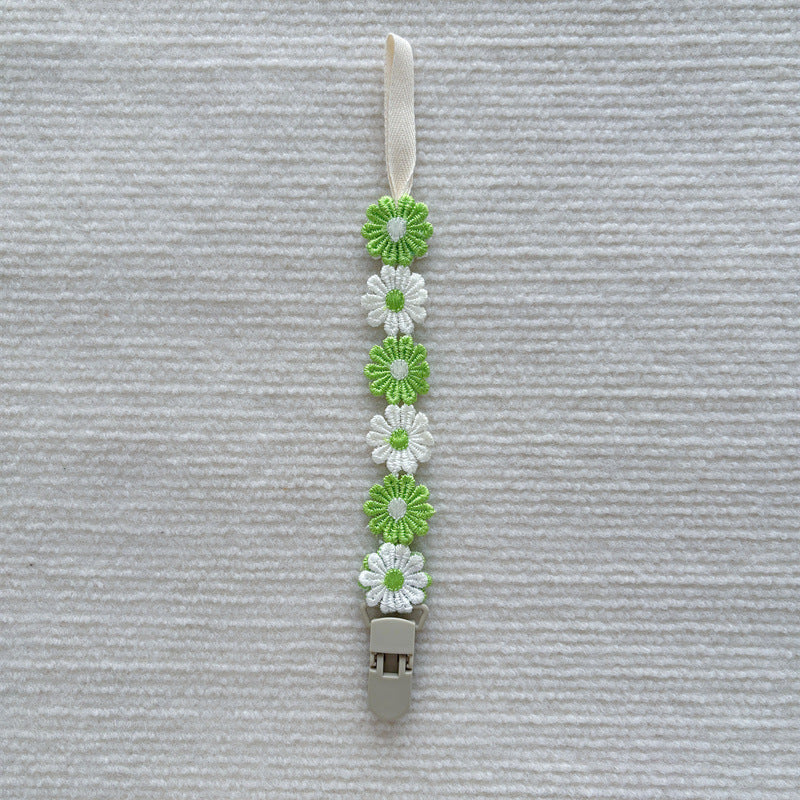 Baby Pacifier Antidrop Chain Little Daisy Toddler Dummy Clip Nipple Holder Baby Shower Gift 5