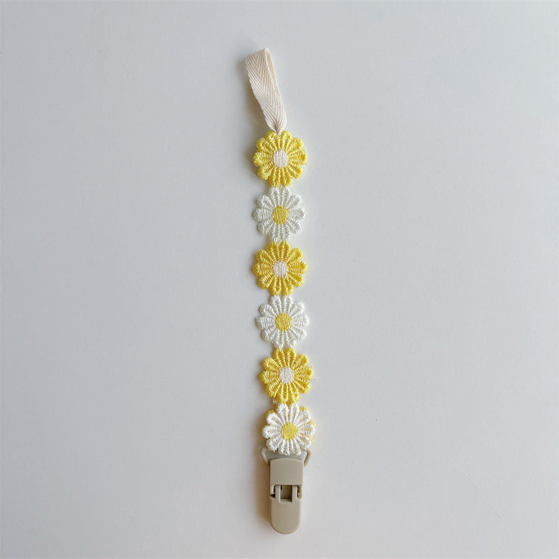 Baby Pacifier Antidrop Chain Little Daisy Toddler Dummy Clip Nipple Holder Baby Shower Gift 7