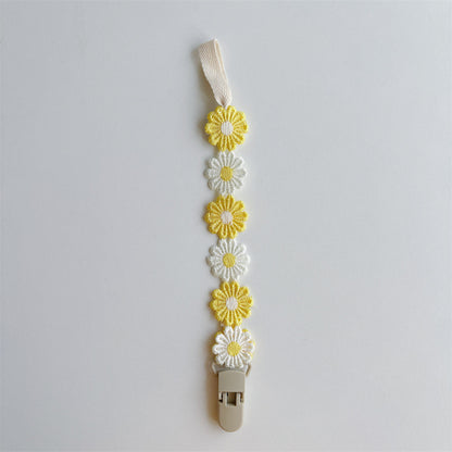 Baby Pacifier Antidrop Chain Little Daisy Toddler Dummy Clip Nipple Holder Baby Shower Gift 7