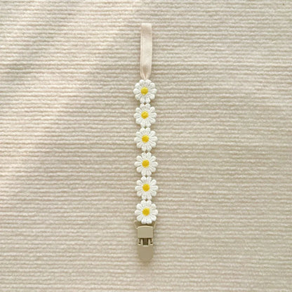 Baby Pacifier Antidrop Chain Little Daisy Toddler Dummy Clip Nipple Holder Baby Shower Gift 9