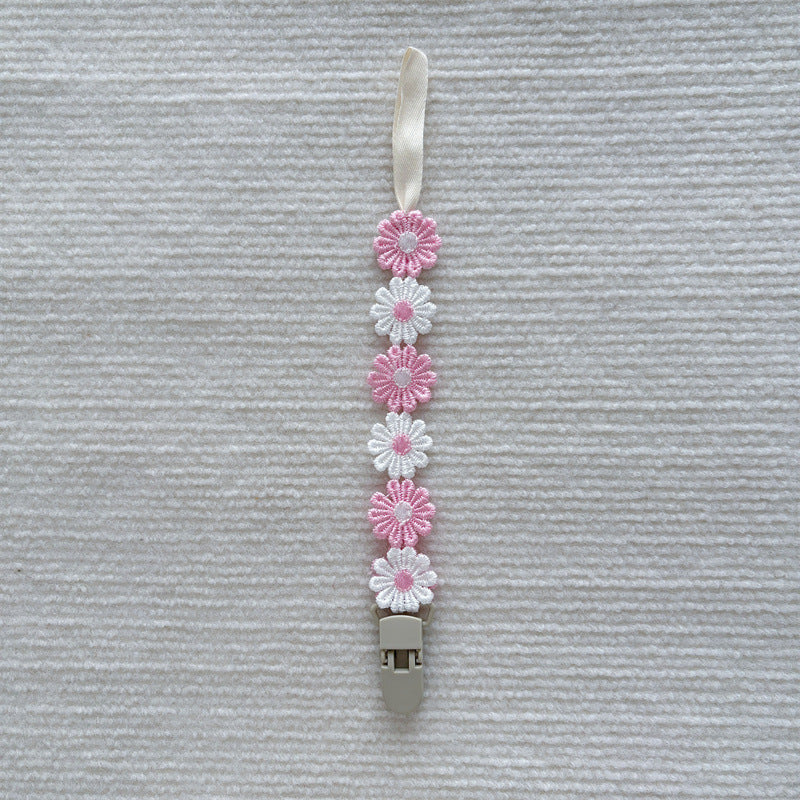 Baby Pacifier Antidrop Chain Little Daisy Toddler Dummy Clip Nipple Holder Baby Shower Gift 11