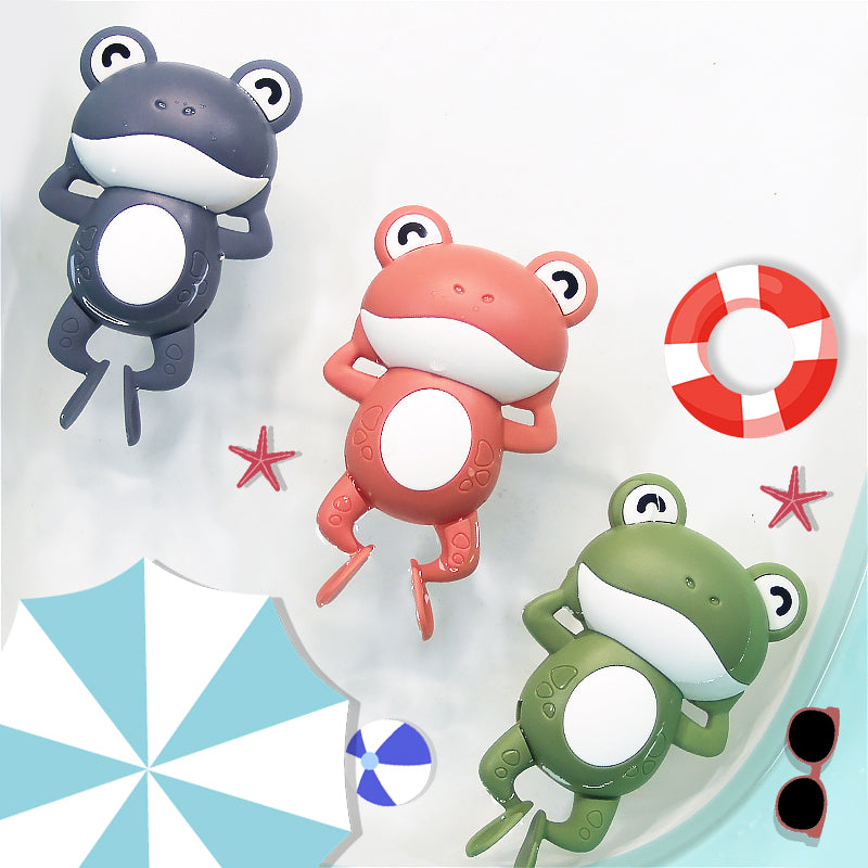 New Baby Bath Swimming Toy, Cute Frogs Clockwork Bath Toy for Children, Bath Toys