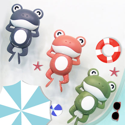 New Baby Bath Swimming Toy, Cute Frogs Clockwork Bath Toy for Children, Bath Toys