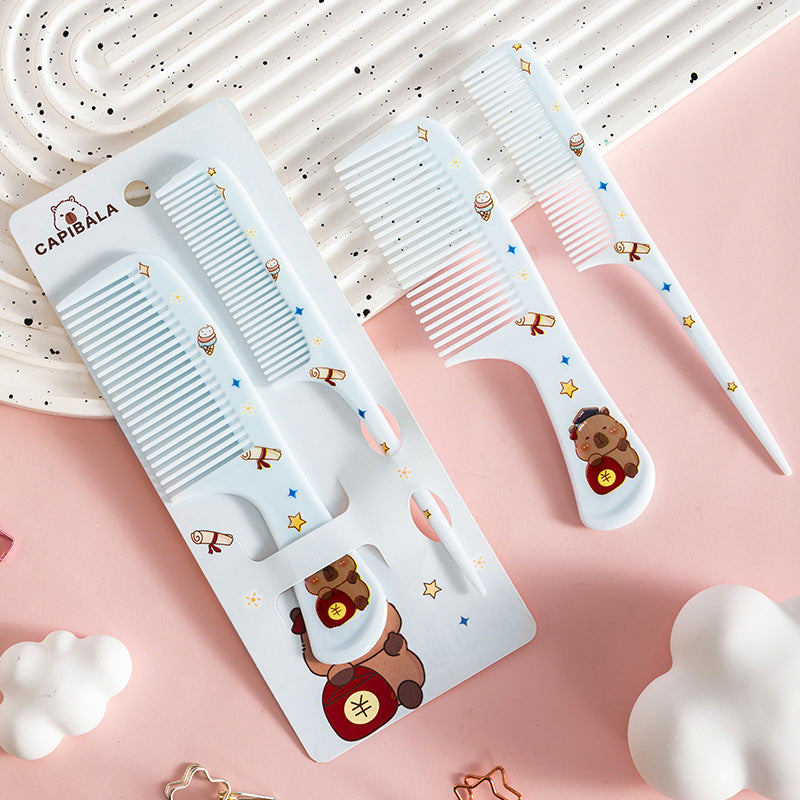 Cartoon Animals Kids Hair Combs Set Girls Hairdressing Comb Portable AntiStatic Plastic Comb With P 11