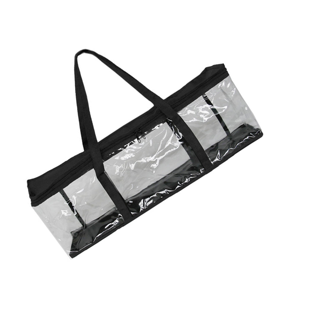 Clear Organizer Case, Portable Media Collection Folder, Dual Zipper Closure with Carry Handles