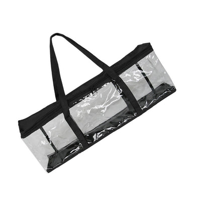 Clear Organizer Case, Portable Media Collection Folder, Dual Zipper Closure with Carry Handles