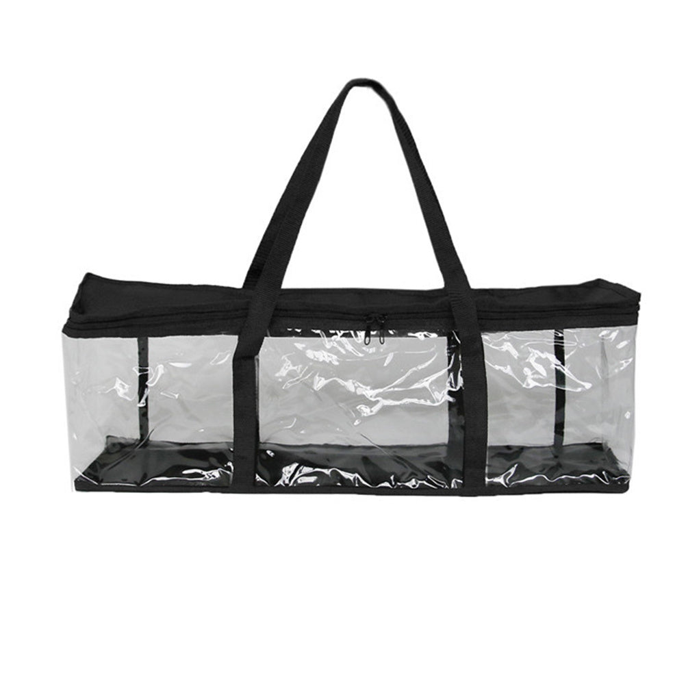 Clear Organizer Case Portable Media Collection Folder Dual Zipper Closure With Carry Handles 3