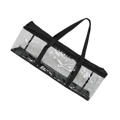 Clear Organizer Case Portable Media Collection Folder Dual Zipper Closure With Carry Handles 4