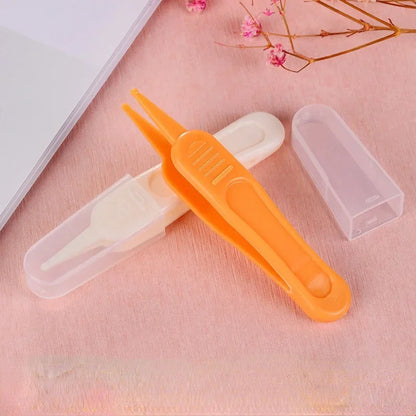 Toddler Nasal Cavity Care Supplies, Baby Plastic Tweezers Nose Cleaner Tool for Kids Safety