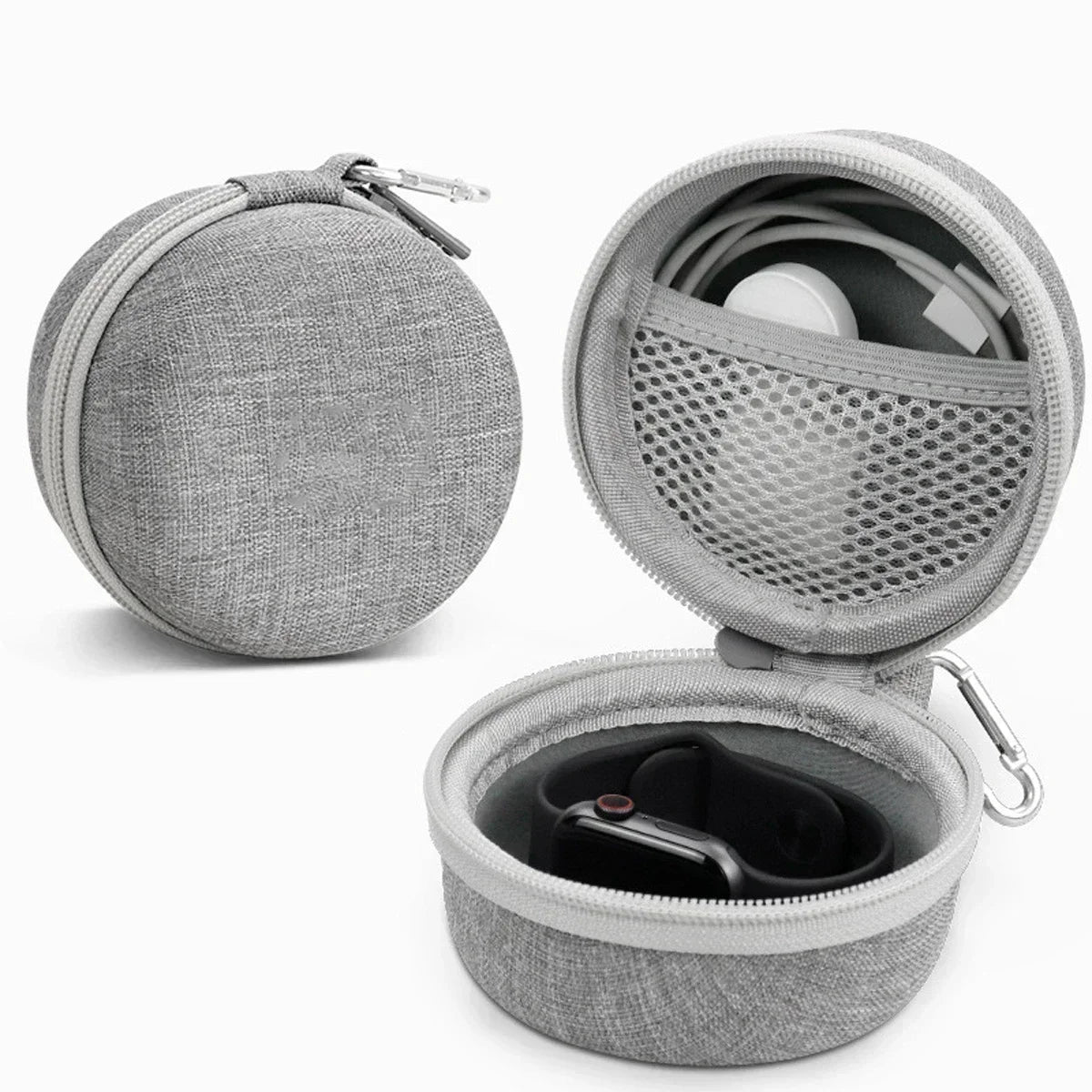 Apple Watch Organizer, Charger, Data Cable, Headphone Storage Bag, Hard Shell Cover for Watch