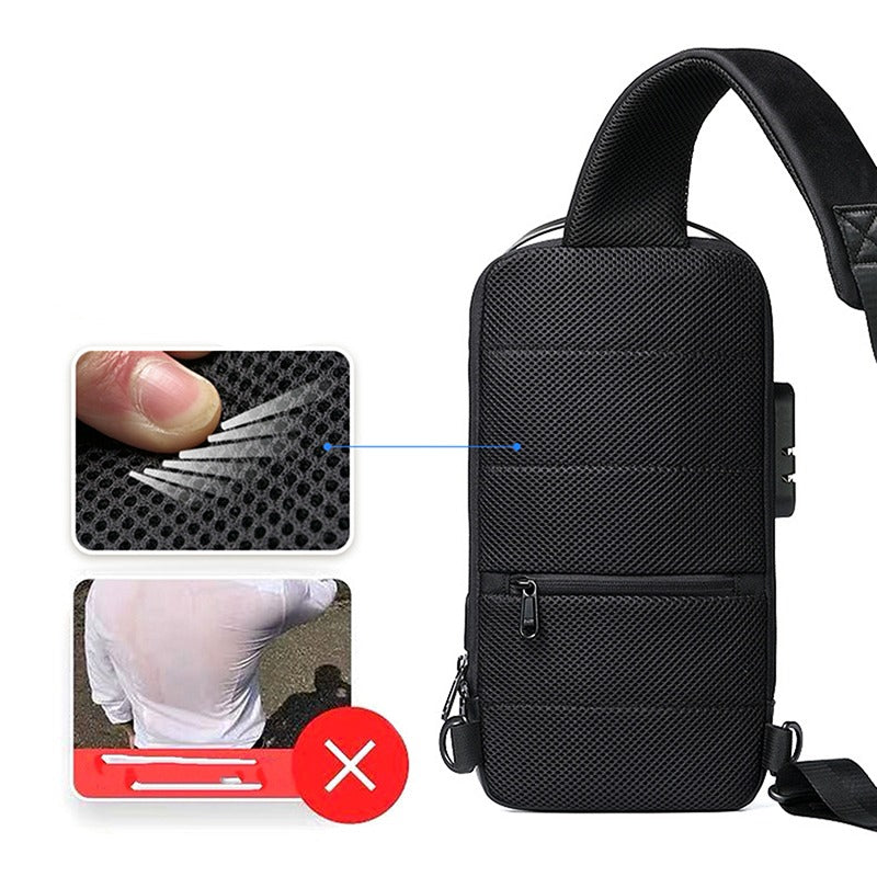 Men Usb Cross Body Bag Waterproof AntiTheft Shoulder Bags 1
